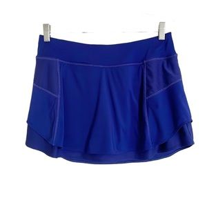 Athleta Blue Bustle Tennis Preppy Sporty skirt skort size M